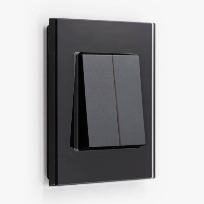 GIRA Esprit Black Glass light switch