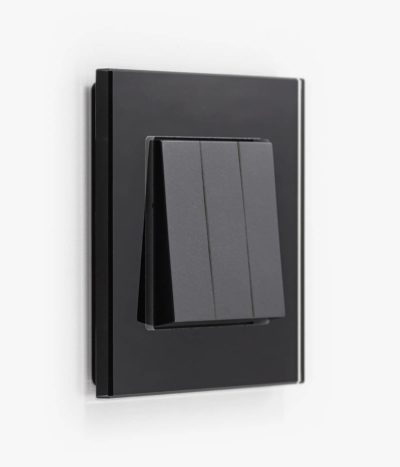 GIRA Esprit Black Glass light switch