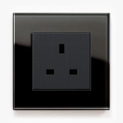 GIRA Esprit Black Glass plug socket