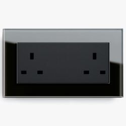 GIRA Esprit Black Glass plug socket