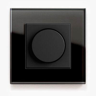 GIRA Esprit Black Glass Dimmer switch