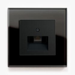 GIRA Esprit Black Glass network outlet