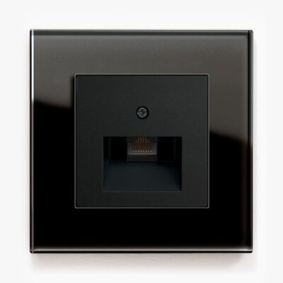 GIRA Esprit Black Glass network outlet