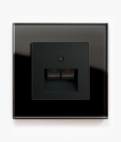 GIRA Esprit Black Glass network outlet