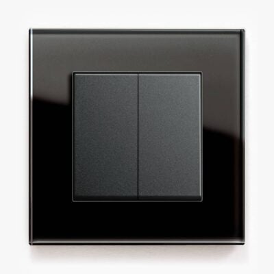 GIRA Esprit Black Glass light switch