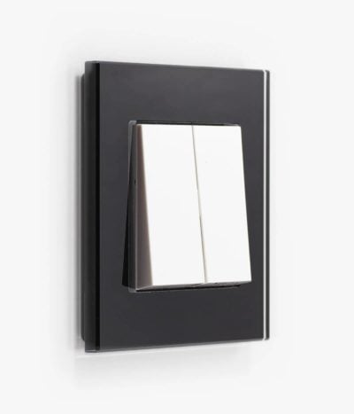 GIRA Esprit Black Glass light switch