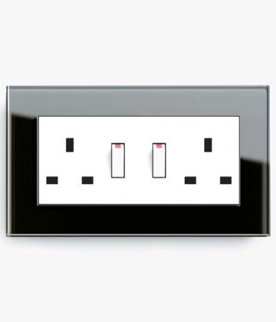 GIRA Esprit Black Glass plug socket