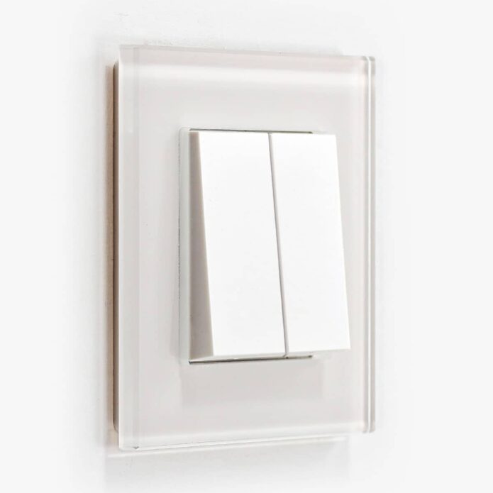 GIRA White Glass light switch