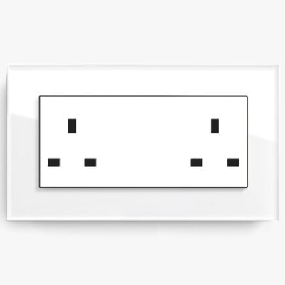 GIRA Esprit White Glass plug socket