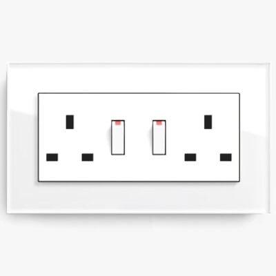 GIRA Esprit White Glass plug socket