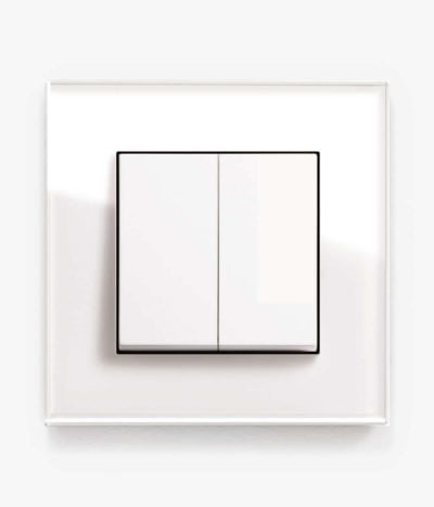 GIRA Esprit White Glass light switch