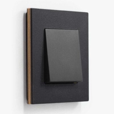 GIRA Esprit light switch in linoleum plywood anthracite