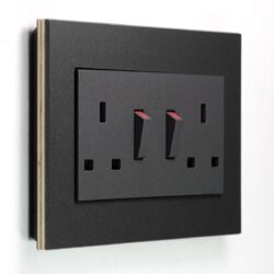 GIRA Esprit Linoleum Plywood Anthracite socket