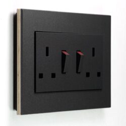 GIRA Esprit Linoleum Plywood Anthracite/Black socket