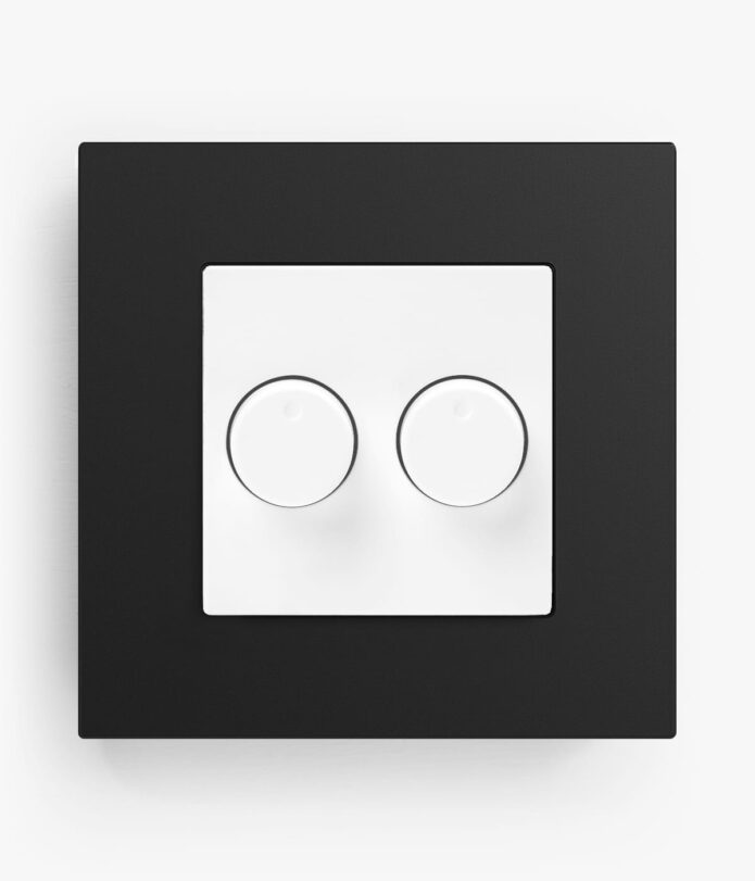 Gira Esprit Linoleum Plywood Anthracite double Dimmer