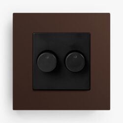 GIRA Esprit Linoleum Plywood Dark Brown dimmer