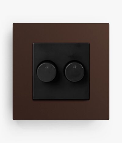 GIRA Esprit Linoleum Plywood Dark Brown dimmer
