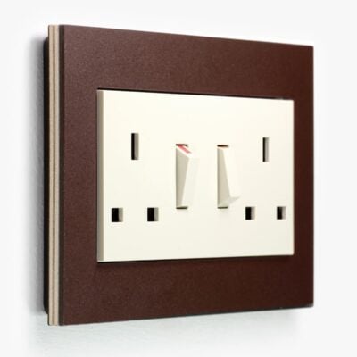 Gira Esprit Linoleum Plywood Dark Brown plug socket