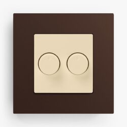 Gira Esprit Linoleum Plywood Dark Brown Dimmer