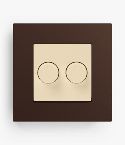 Gira Esprit Linoleum Plywood Dark Brown Dimmer