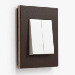 GIRA Esprit light switch in linoleum plywood anthracite