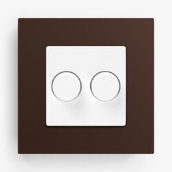 GIRA Esprit Linoleum Plywood Dark Brown dimmer