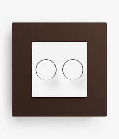 GIRA Esprit Linoleum Plywood Dark Brown dimmer