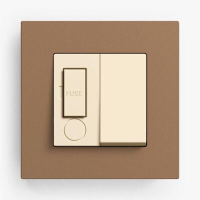 Gira Esprit Lino-Ply Light Brown Switched Fused Spur
