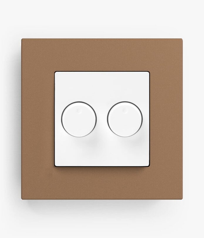 Gira Esprit Linoleum Plywood Light Brown Dimmer