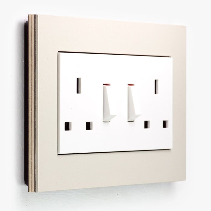 GIRA Esprit Linoleum Plywood Light Grey socket