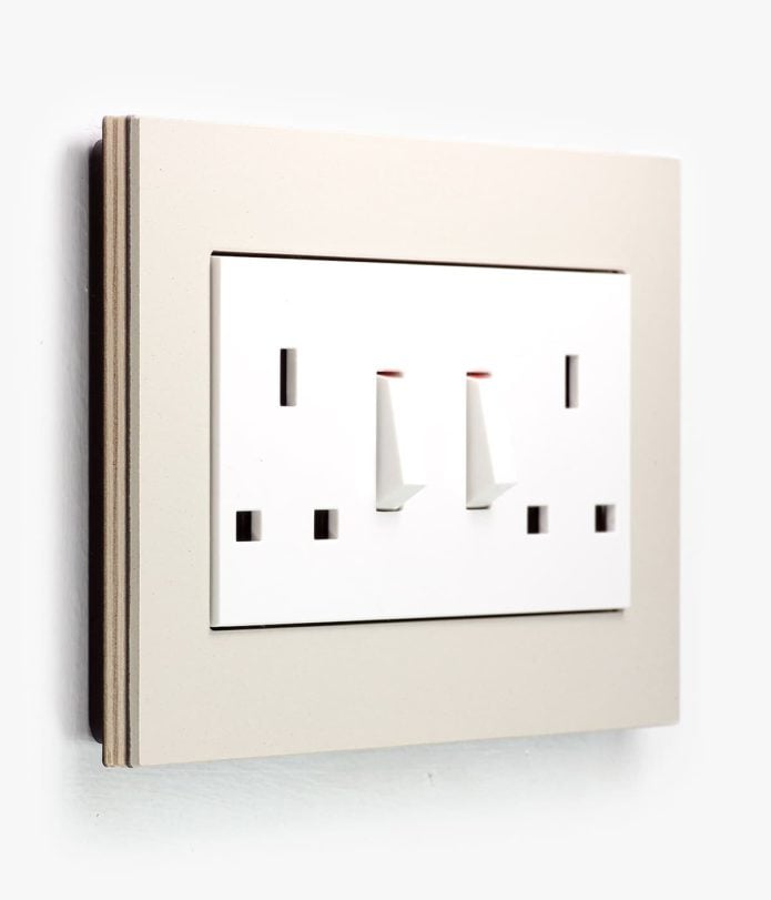GIRA Esprit Linoleum Plywood Light Grey socket