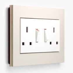 GIRA Esprit Linoleum Plywood Light Grey socket