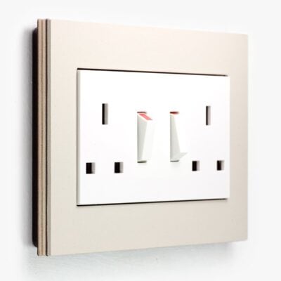 GIRA Esprit Linoleum Plywood Light Grey socket