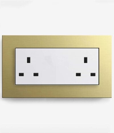 Esprit Gold double unswitched socket