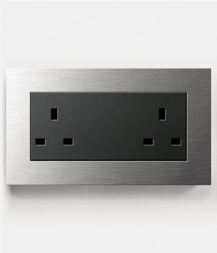 GIRA Esprit Stainless Steel Double Socket