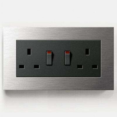 GIRA Esprit Stainless Steel Double Socket