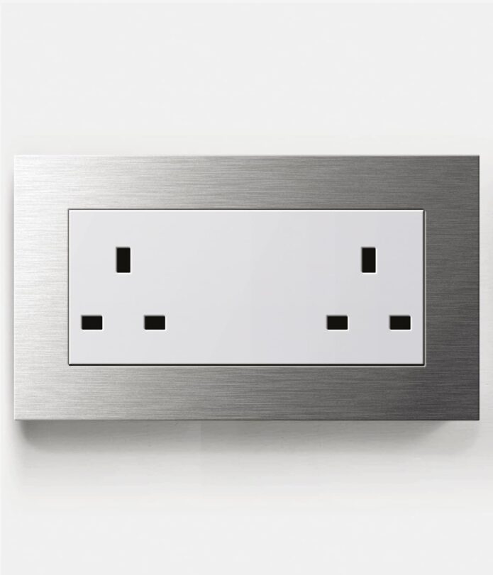 GIRA Esprit Stainless Steel Double Socket