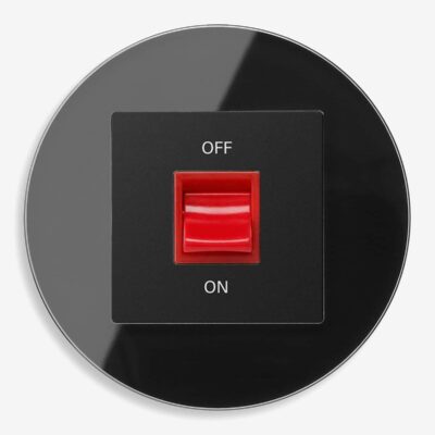 GIRA Studio Black Glass cooker switch
