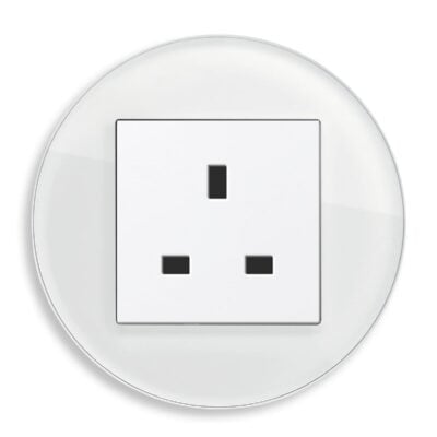 GIRA Studio White Glass single socket