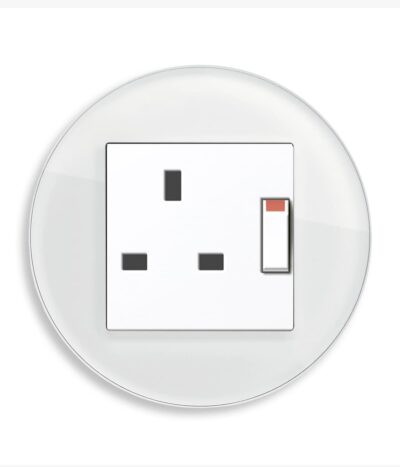 GIRA Studio White Glass single socket