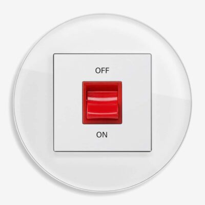 GIRA Studio White Glass cooker switch