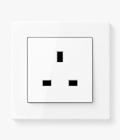 A 550 Matt White Single Unswitched Socket