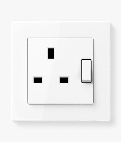 A 550 White Single Switched Socket