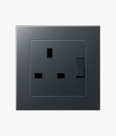 Jung A 550 Anthracite single plug socket
