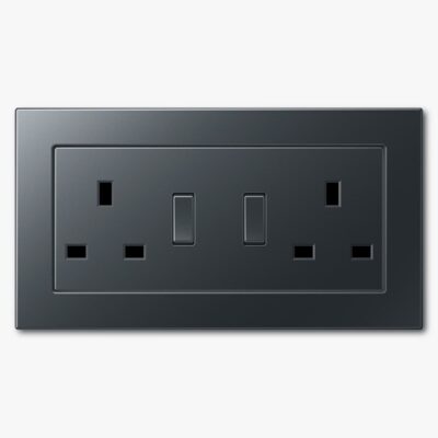 Jung A 550 Anthracite double plug socket