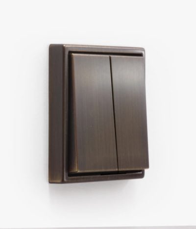 LS 990 Antique Brass Double Push Dimmer (2-way)
