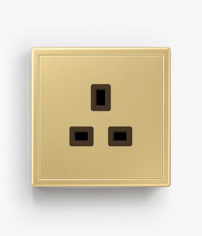 Jung LS990 Brushed Brass single socket