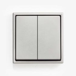 Jung LS990 Stainless Steel double switch