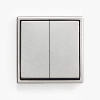 Jung LS990 Stainless Steel double switch