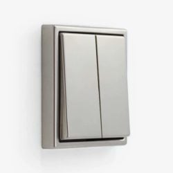 Jung LS990 Stainless Steel double switch